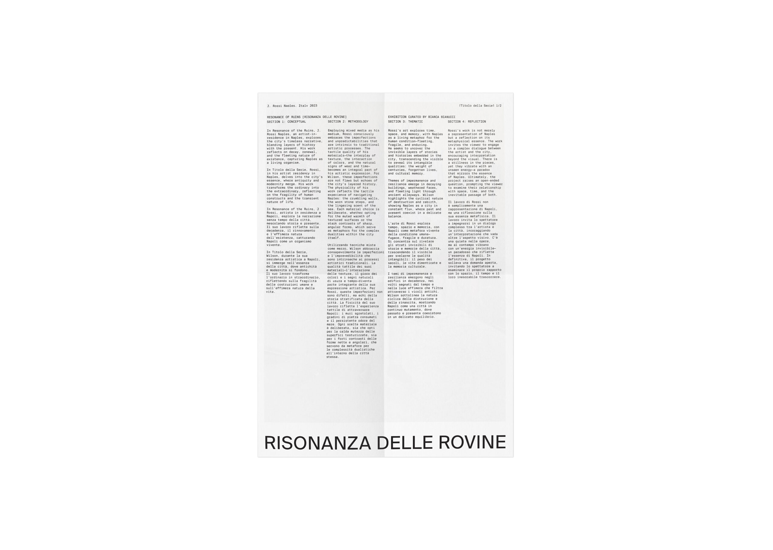 J, ROSSI, NAPLES EXHIBITION