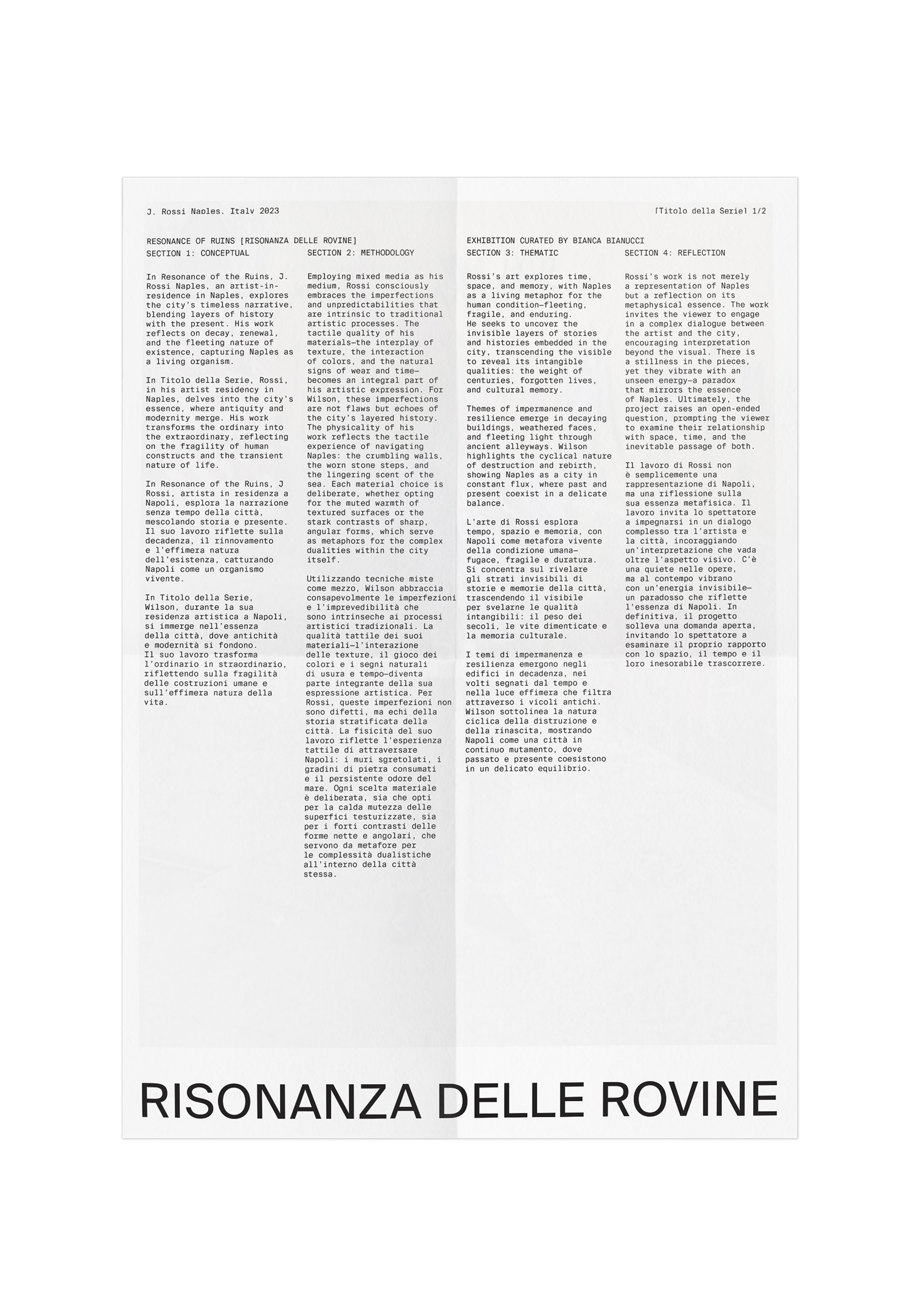 J, ROSSI, NAPLES EXHIBITION